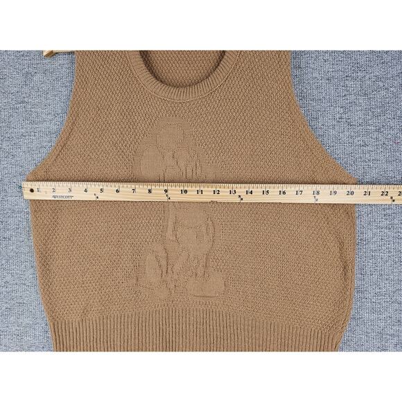 KENNINGTON CALIFORNIA VINTAGE 70'S UNISEX MICKEY BROWN KNIT SWEATER VEST SIZE L - Picture 5 of 7